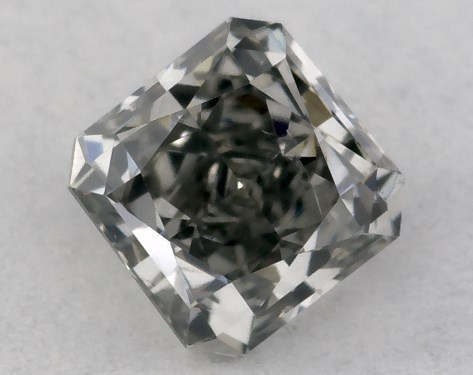 GIA 0.24 Carat Fancy Gray-I1 Square Radiant Cut Diamond